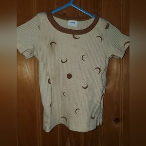 Baby Boy's Tan & Brown Shirt & Bottoms Set